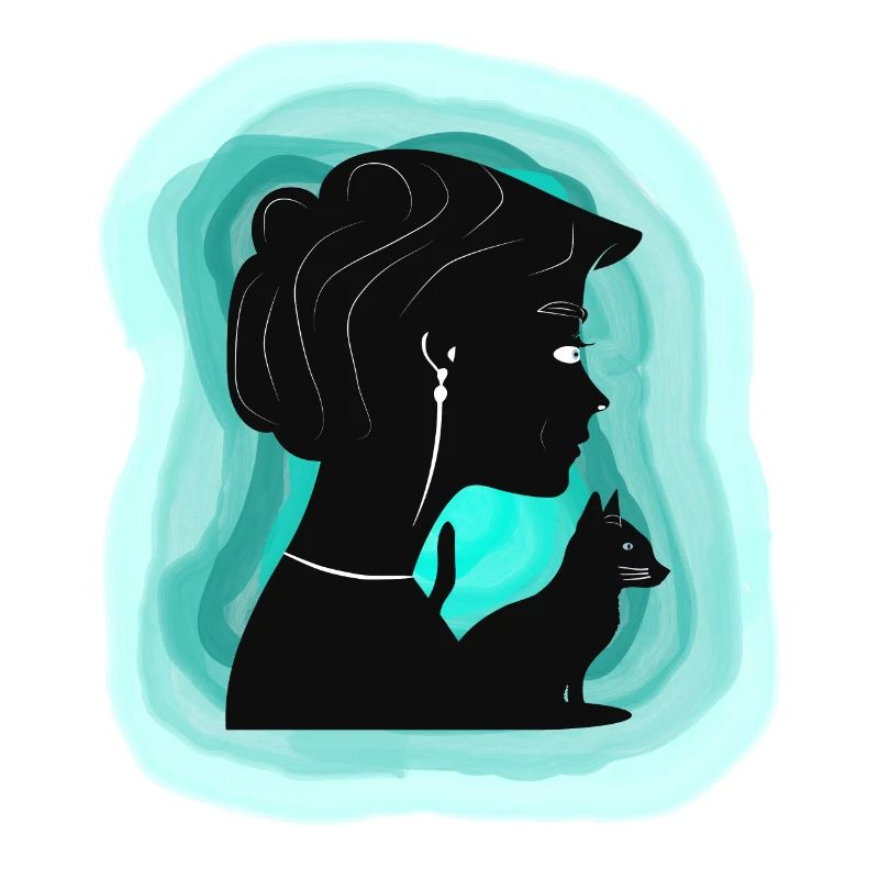 Affectionate cat shows her affection