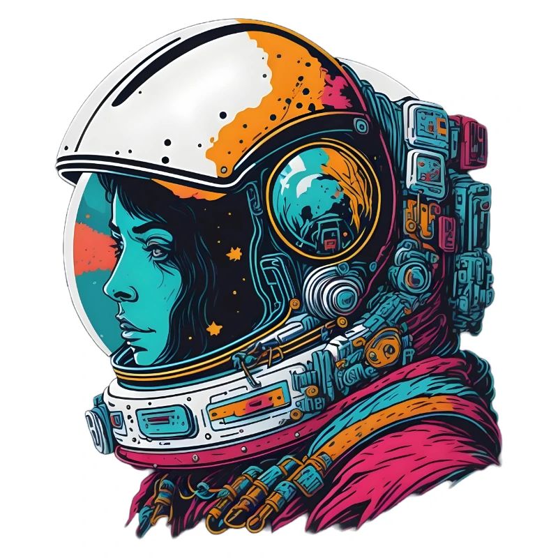 Astronaute abstrait dans l’espace