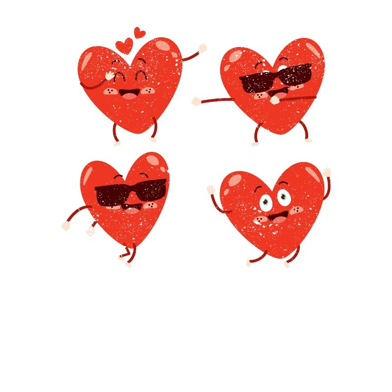 Dancing Hearts Dab Défi de danse Dab Dab Saint-Valentin