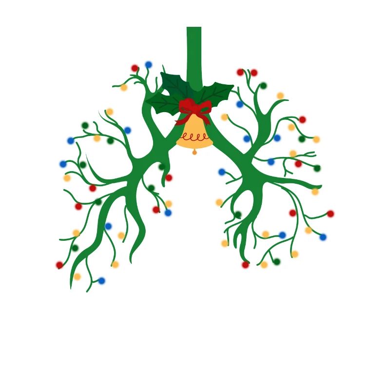 Ventilation Therapy Lung Christmas String Light