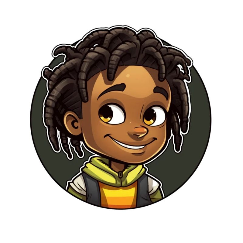 Afro Schwarz Kind Junge Mädchen Empowerment Dread
