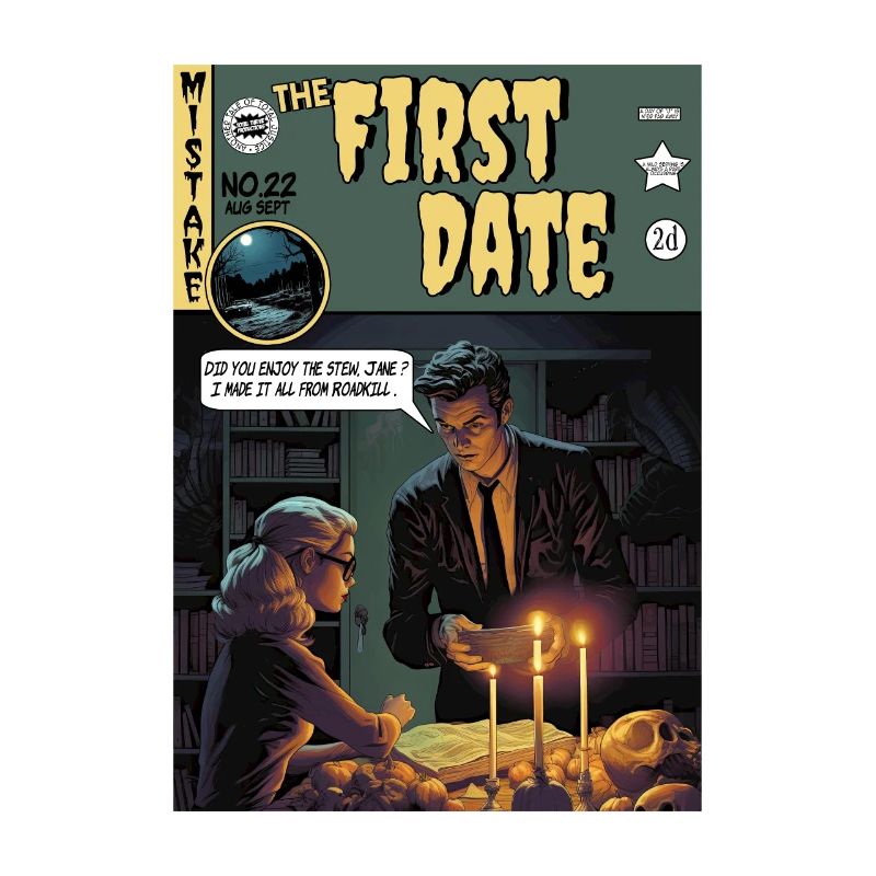 Retro Horror Comic - Das erste Date
