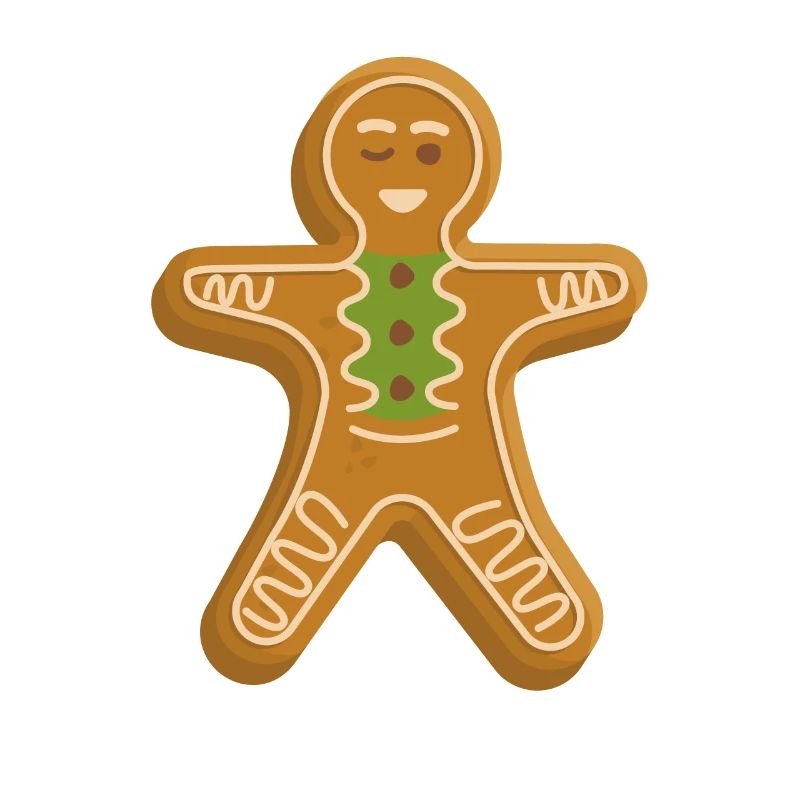 Gingerbread Man cuisant de drôles de biscuits de Noël