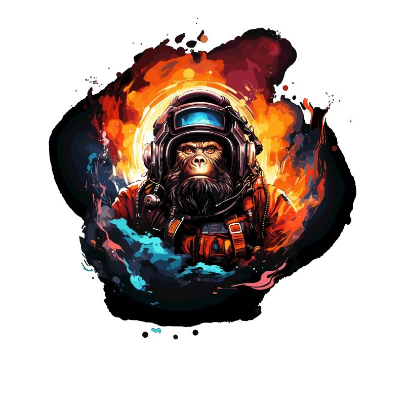 Ape in Outer Space - Space Monkey Ape Bigfooot