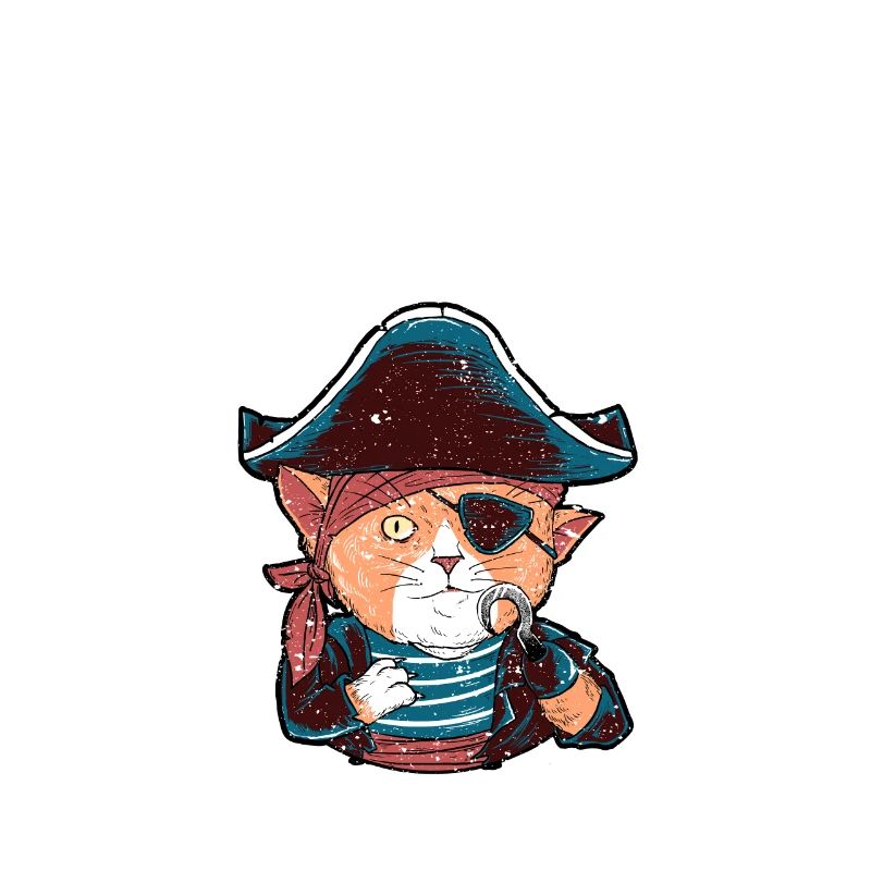 Funny Pi Day Math Science Cat Pirate