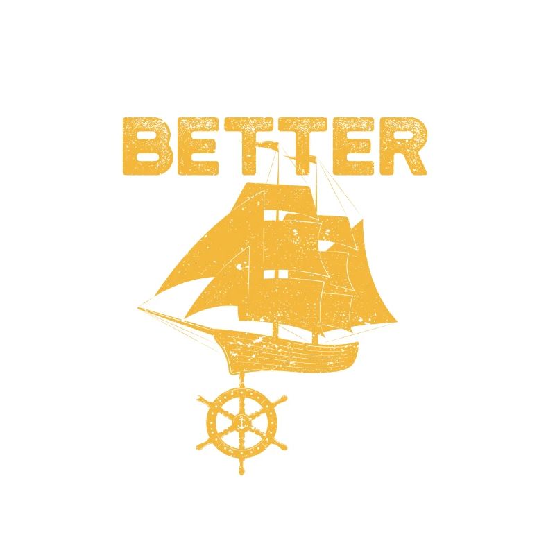 Das Leben ist besser auf einem Boot Oldtimer-Boot