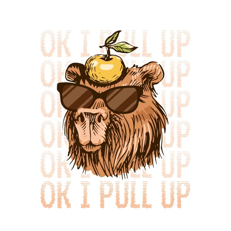 Ok I Pull Up Capybara Rodent Mammal