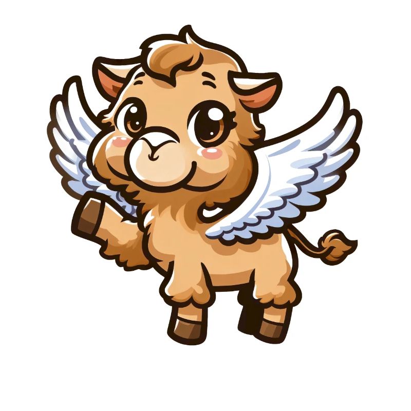 Engels-Kamel: Himmlischer Comic-Stil