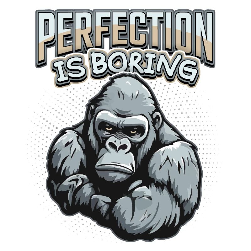Lustiger Gorilla Affe Spruch, Comic