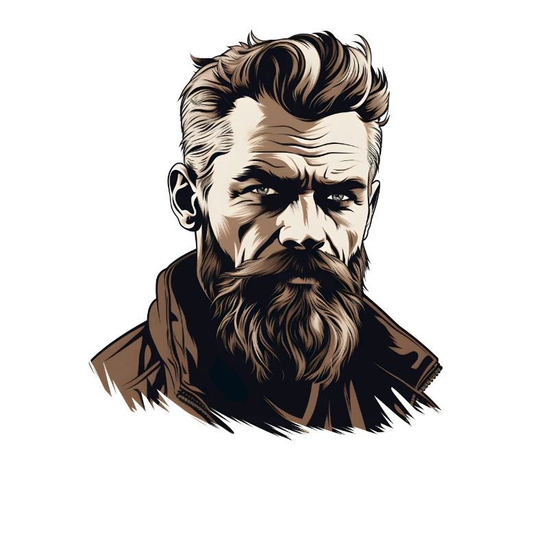 Wikinger Bartträger Lustiger Bart Spruch