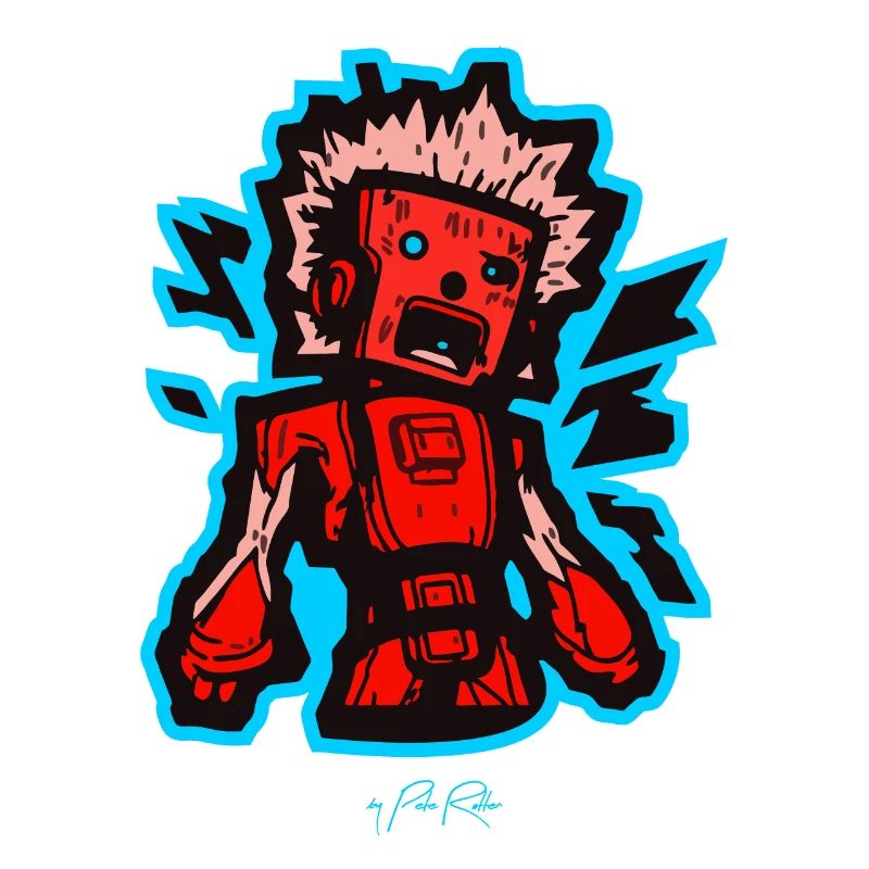 technological melancholy, robot agony type