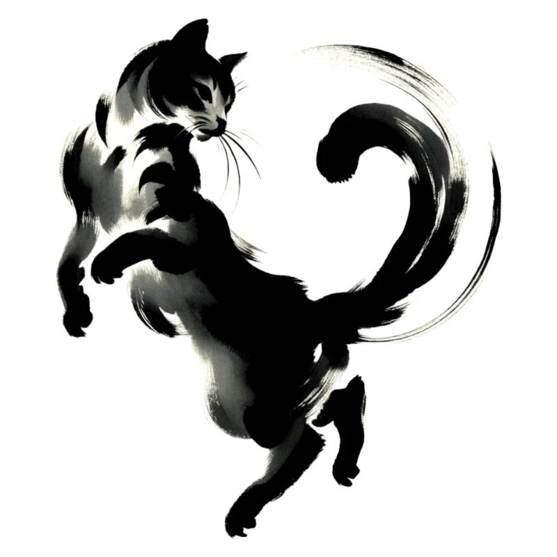 Whimsical, elegant cat graphics - Purrfectly Cra