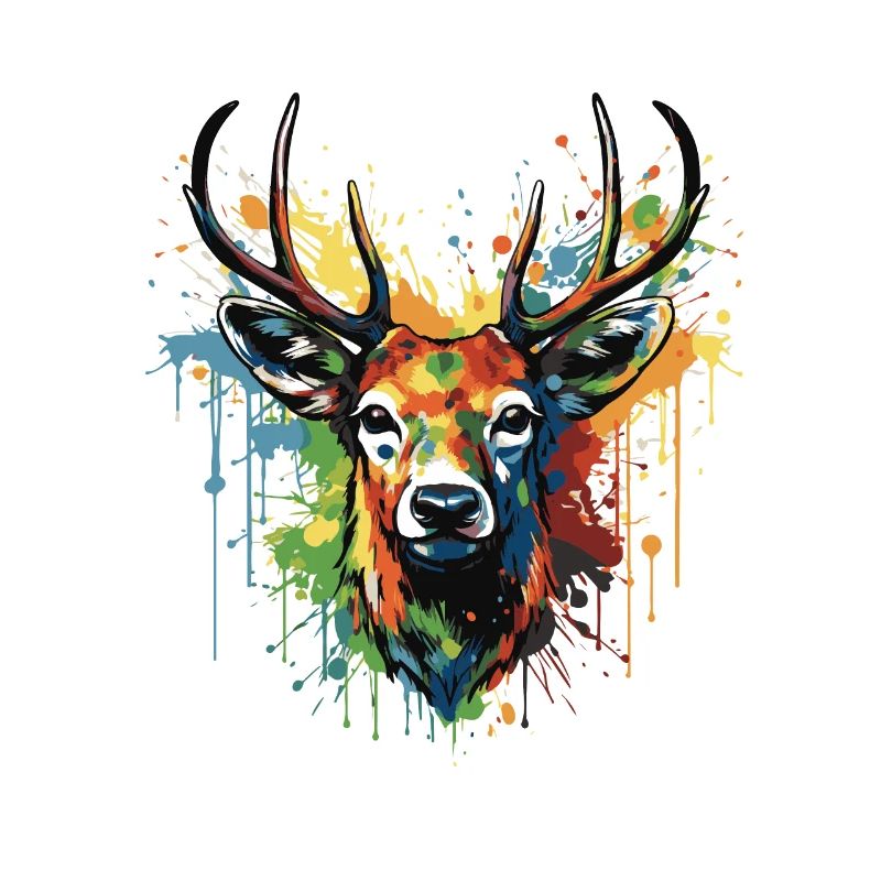 Deer Pop Art Head