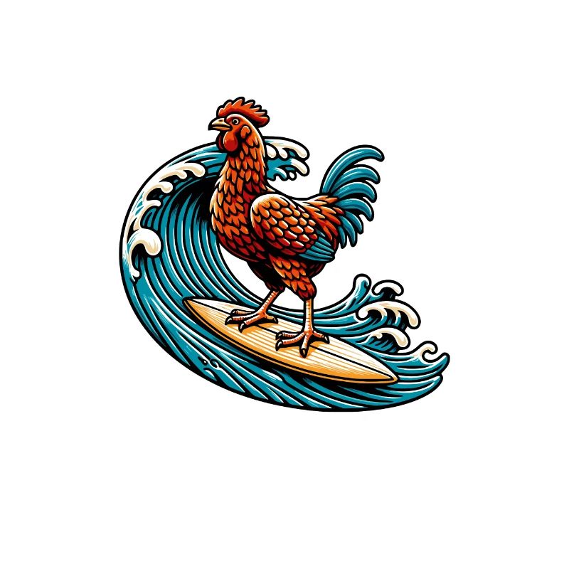Poulet surfeur