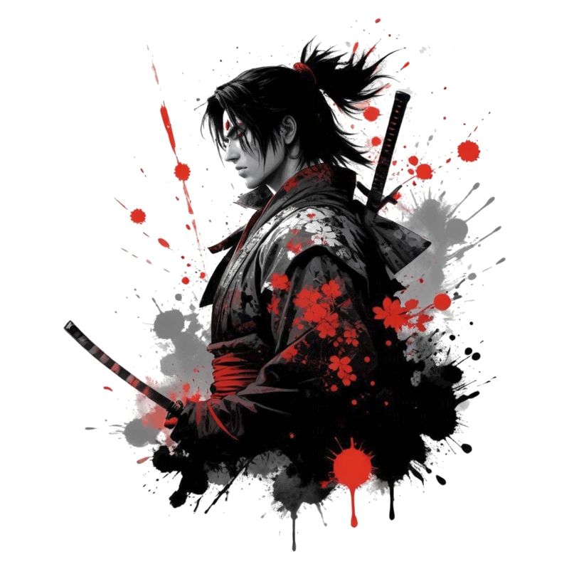 Conception d’aquarelle de guerrier samouraï