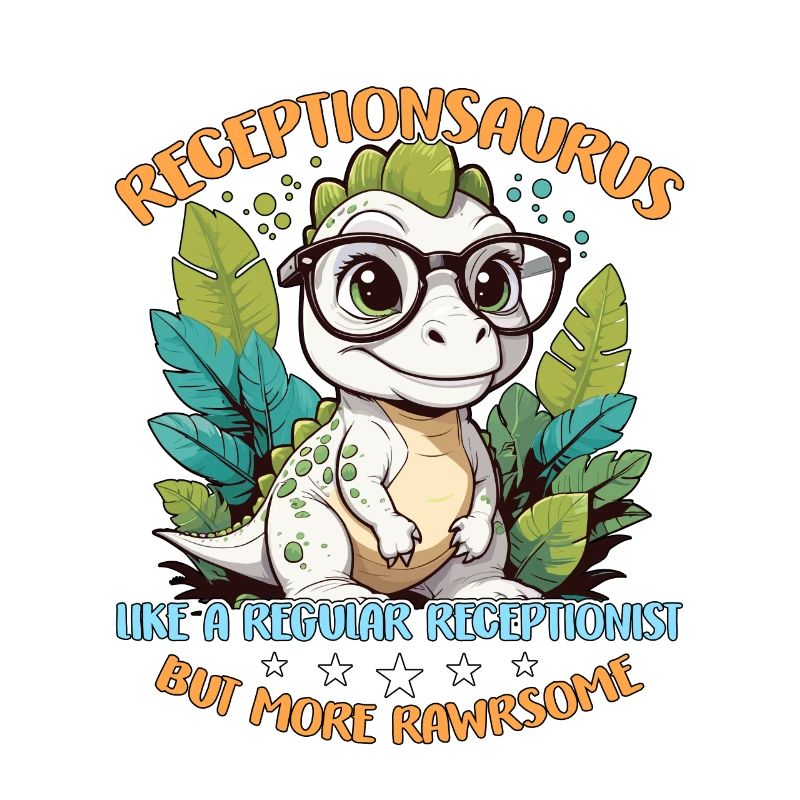 Receptionist Receptionsaurus Like A Office Worker