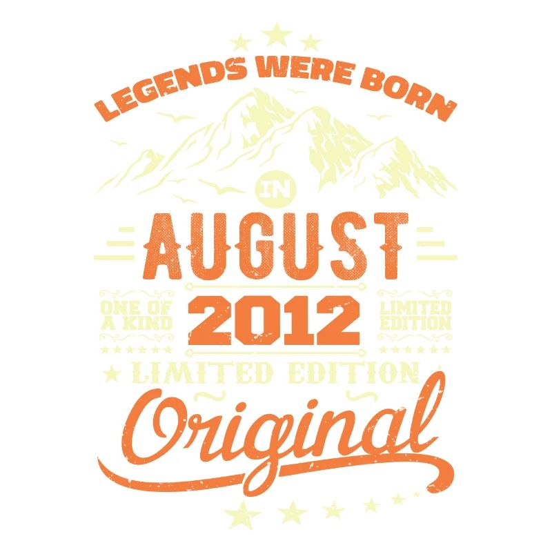 August 2012 Geburtstag August 2012 Vintage Geschenk
