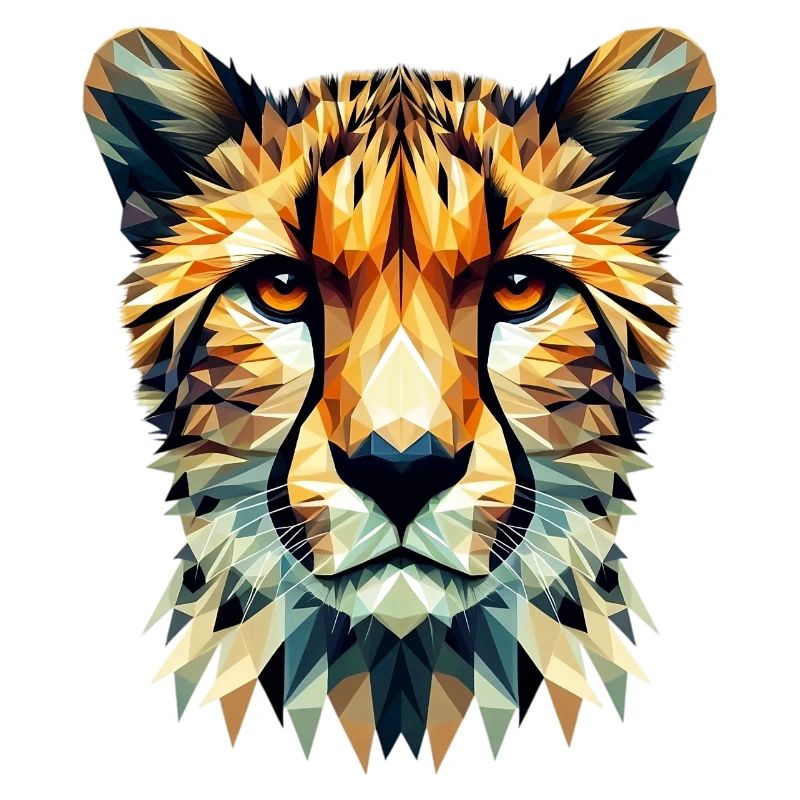 Guépard polygonal