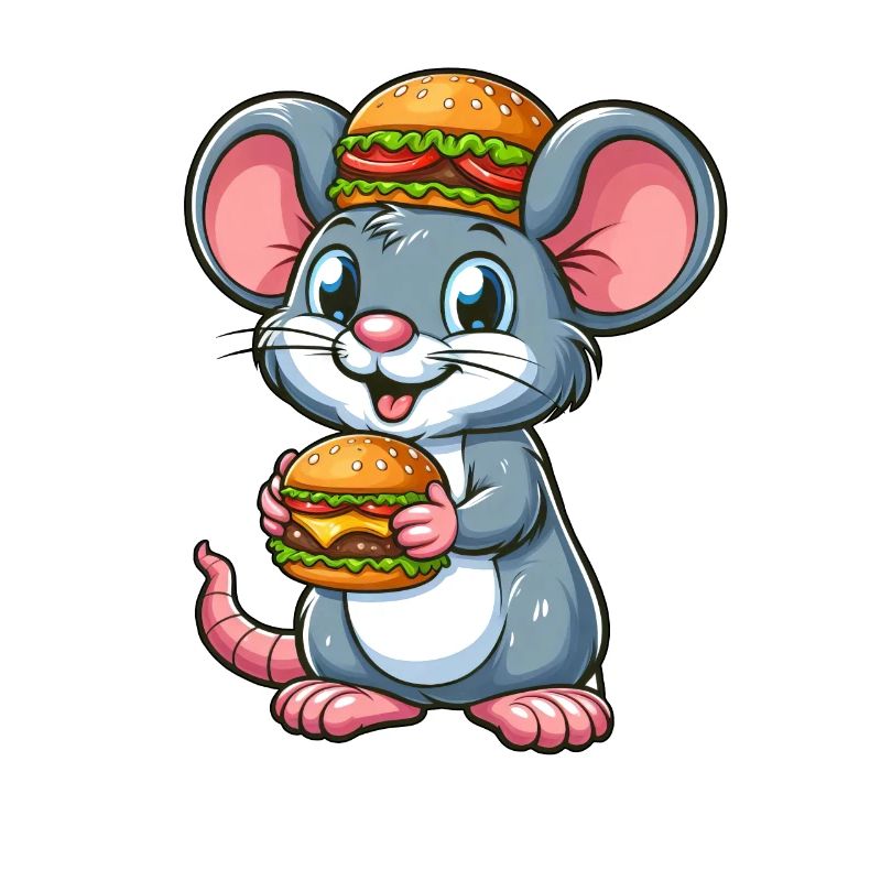 Drôle de rat hamburger cheeseburger restauration rapide