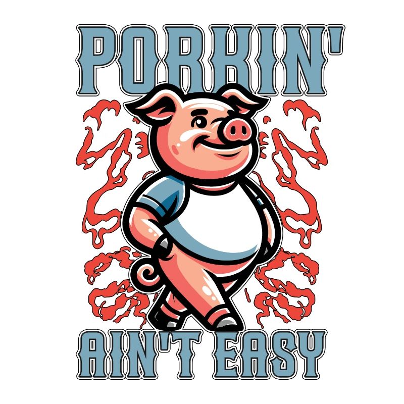 Pulled Pork BBQ Porkin' Ain't Easy Grilled Meat