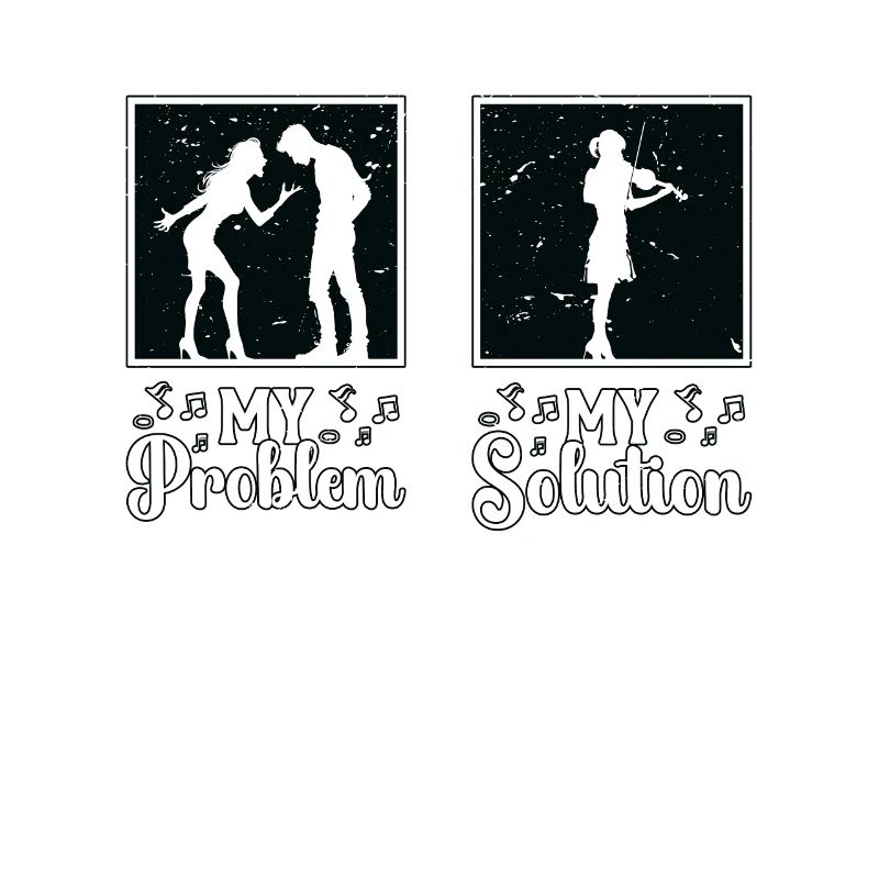 Fiddle Player My Problem My Solution Pictogram Mom