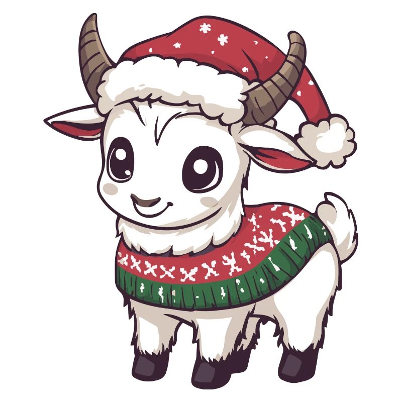 Bande dessinée de Noël Chèvre de montagne