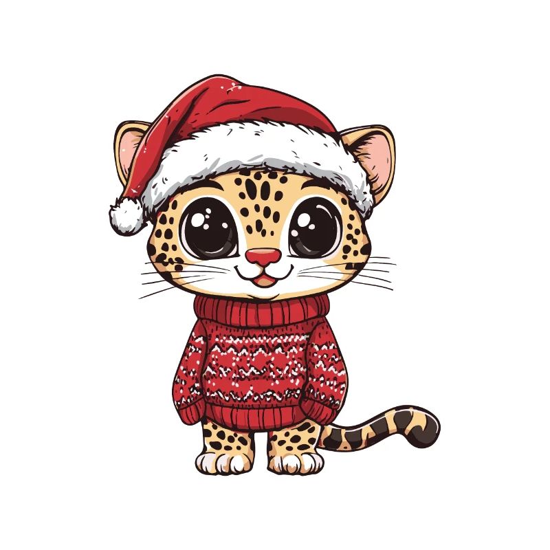 Bande dessinée de Noël léopard