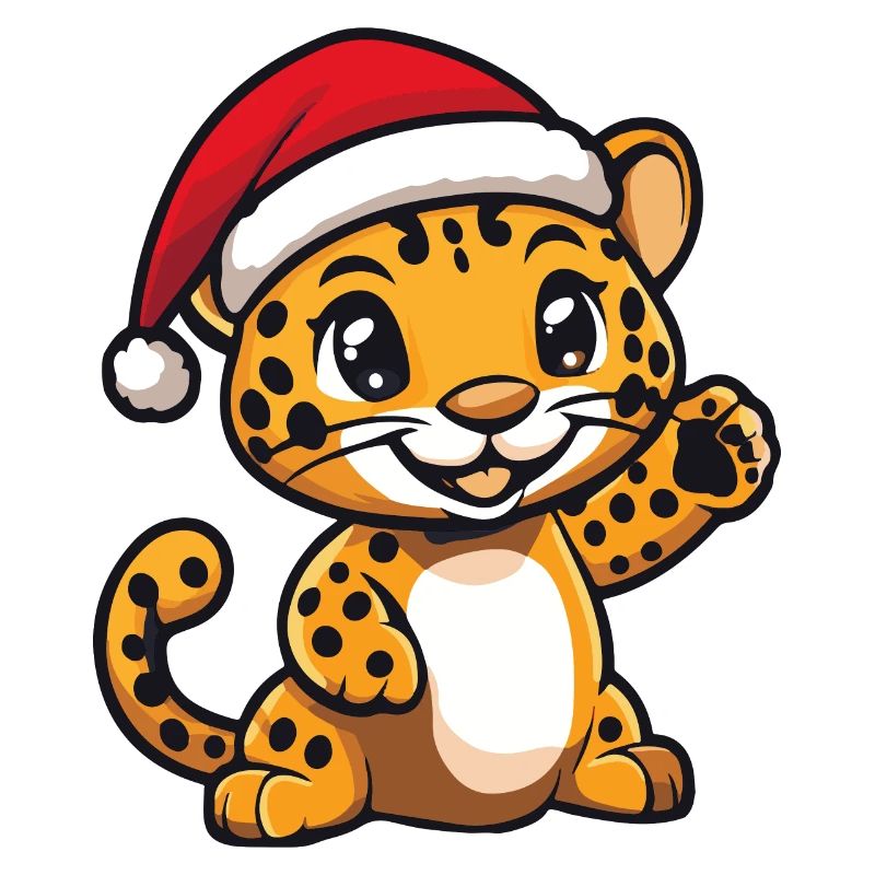 Noël léopard mignon