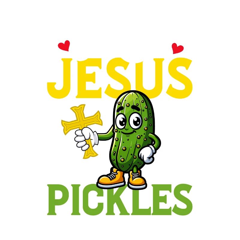 J’aime Jésus & Cornichons Concombre Cornichon végétalien