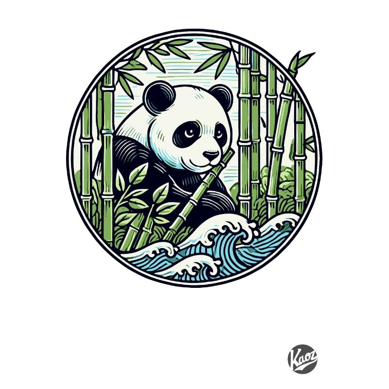 Panda dans la forêt de bambous