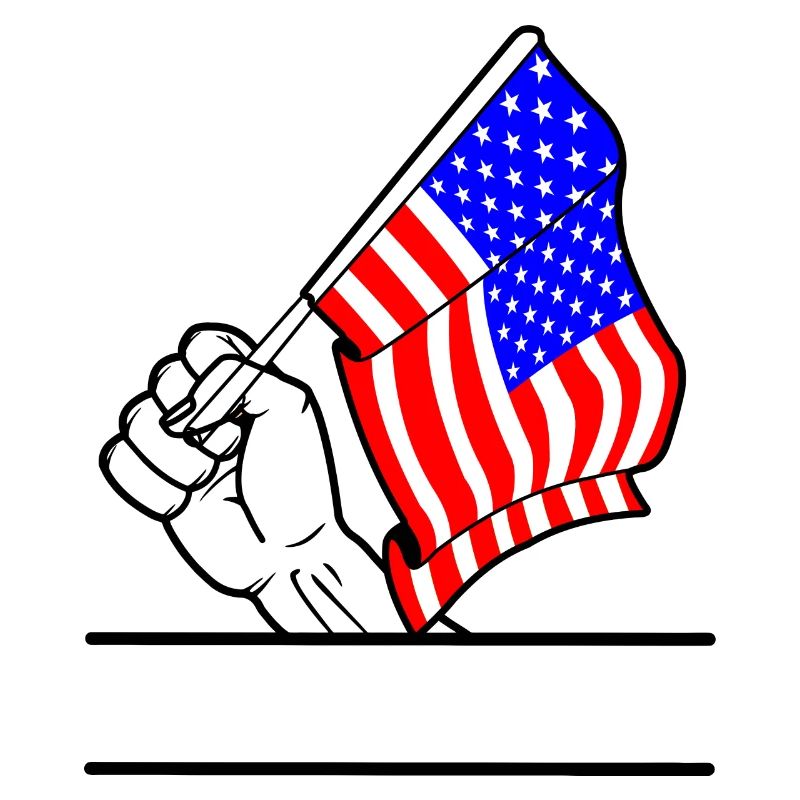 Flagge USA transparenter Fausttextraum