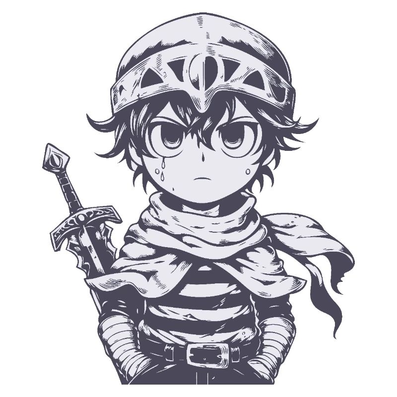 Petit chevalier de la forêt avec épée