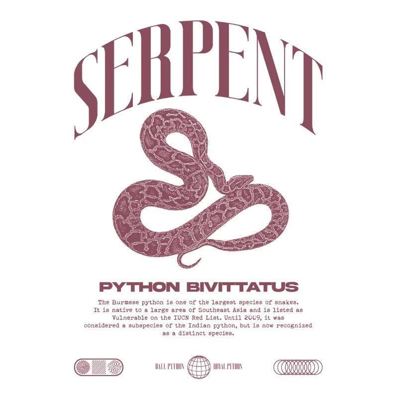 Burmese Python Modern Reptile Keeper Streetwear