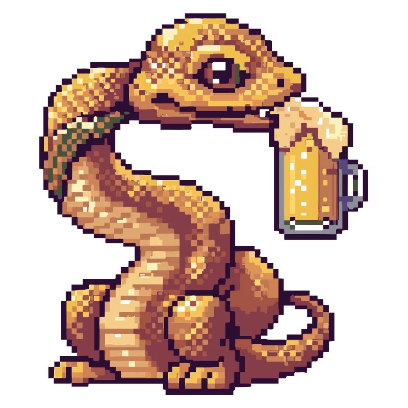 Snake Cobra Pixel Beer
