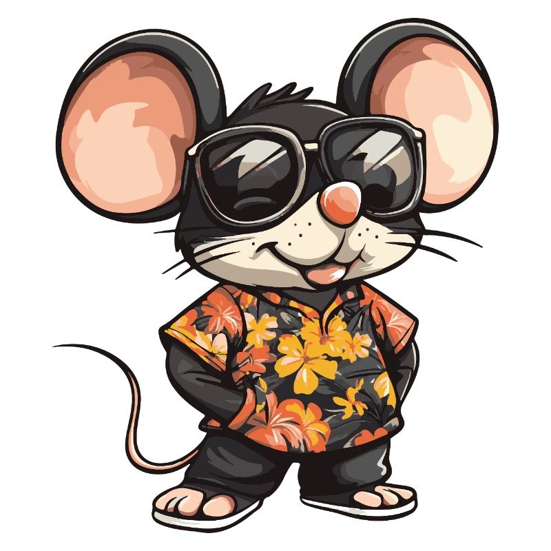 Mouse Comic Funny Summer