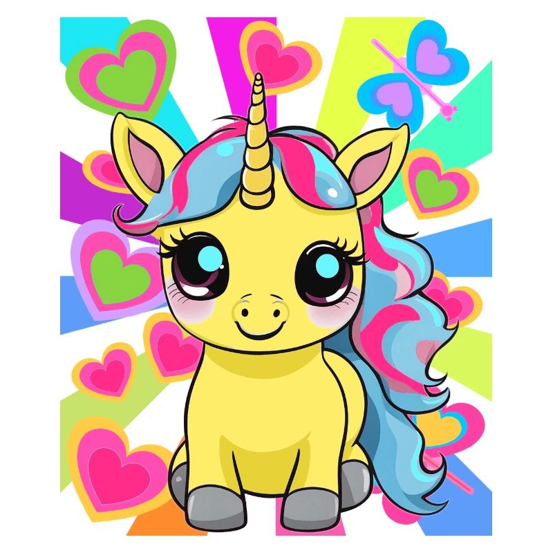 Retro Einhorn Einhörner Kinder Kind Pferd