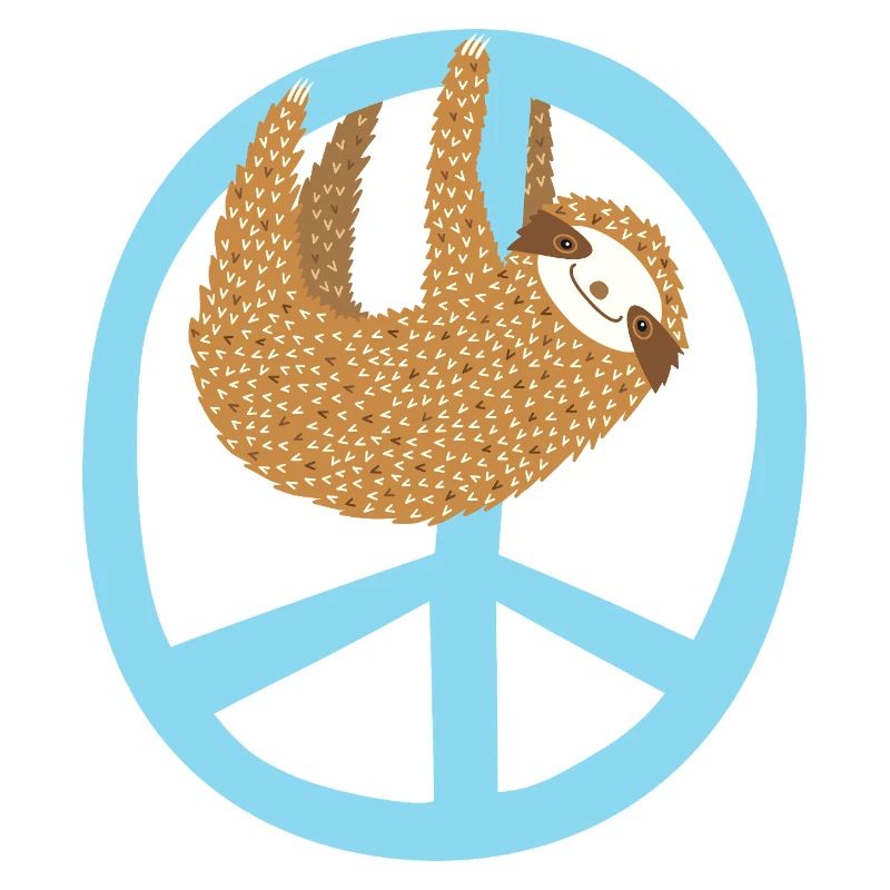 Faultier Peacezeichen