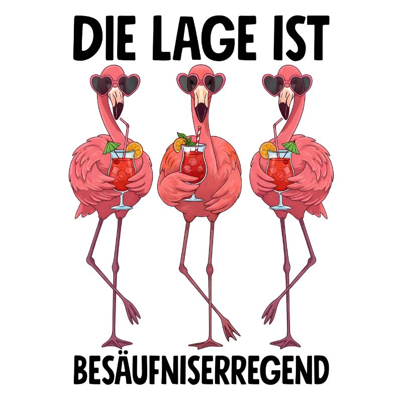 The location is drunken with flamingos