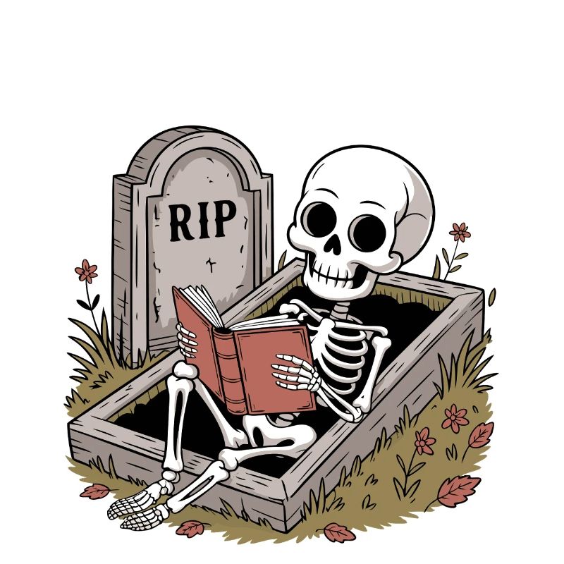 Read In Peace Skeleton Bücher Reading Funny Reader