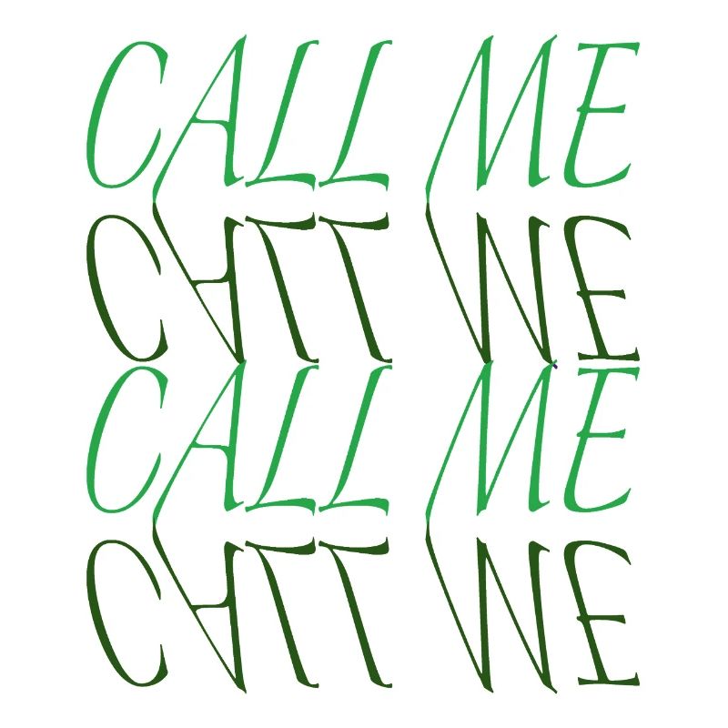 Déclaration typographique Call Me Neon