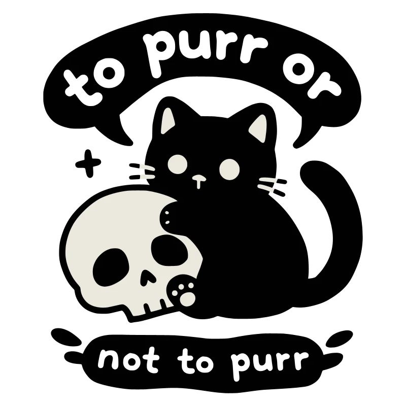 Ronronner ou ne pas ronronner | Chat avec un crâne
