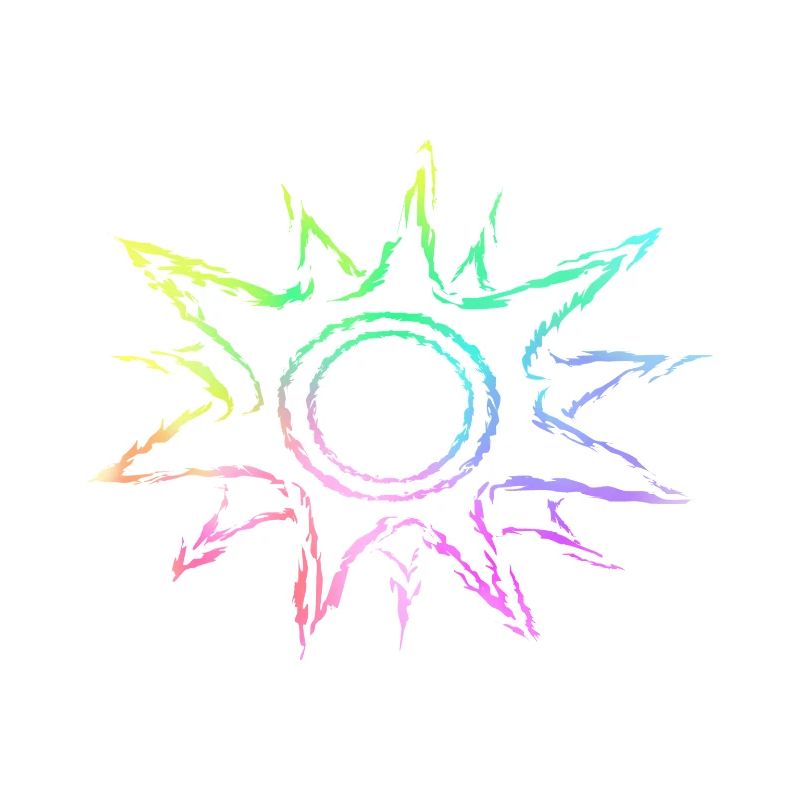 Sonne bunter Farbverlauf