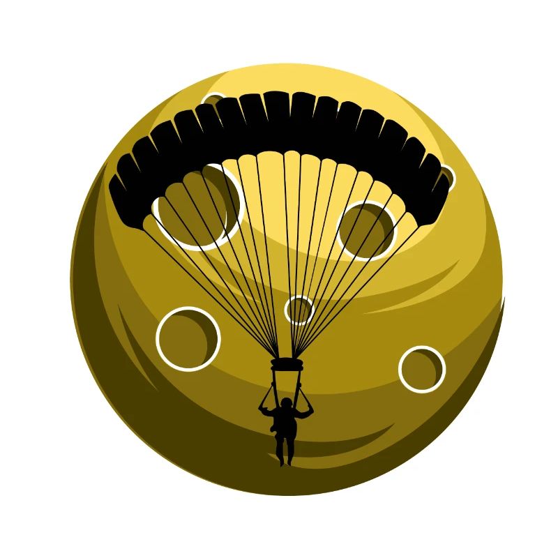Skydiver Moon Paraglider Pilot Gift