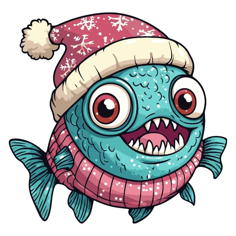 Noël de poisson piranha