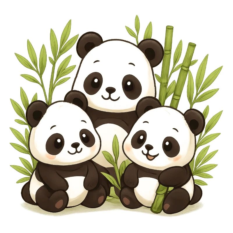 Forêt de Bambous Panda Mignon
