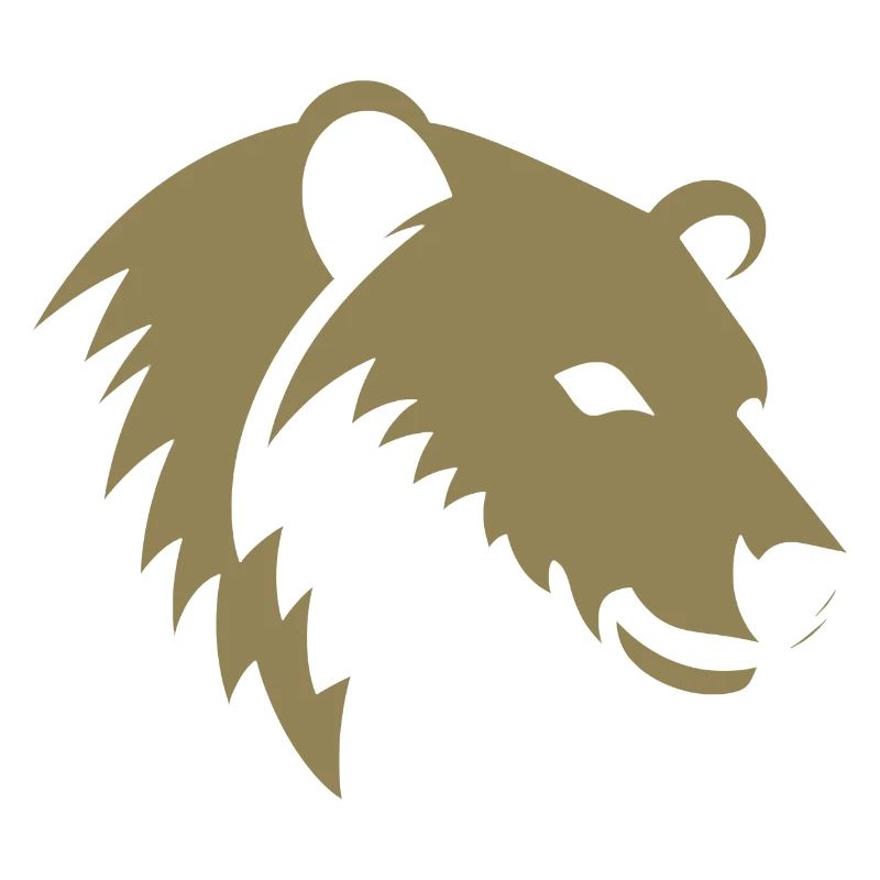 Bär Silhouette eines Eisbärkopfes