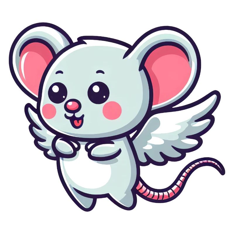 Souris céleste : Rongeur mignon avec