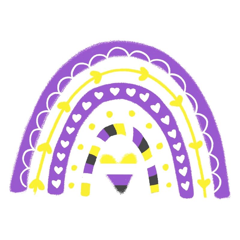 Nonbinary Pride Boho Rainbow