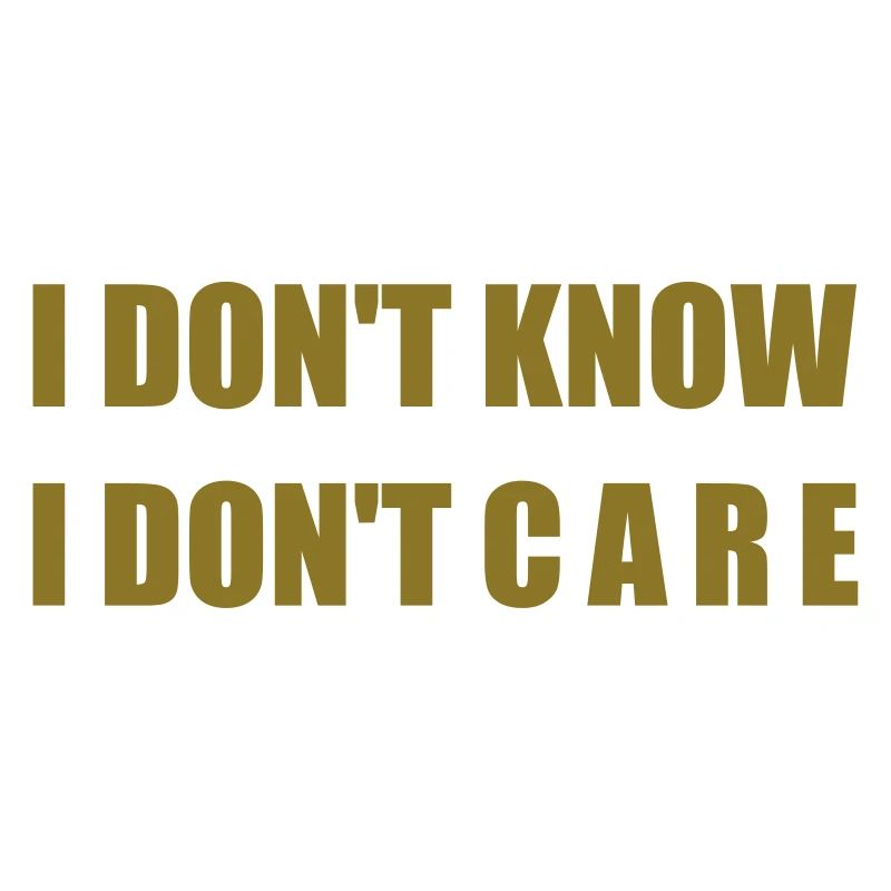 Forme ringarde "IDK IDC"