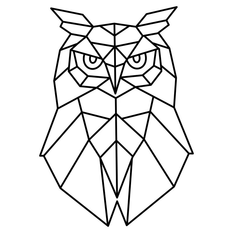 Eule Vogel Wald Geschenk Idee Tier Natur Geometrie